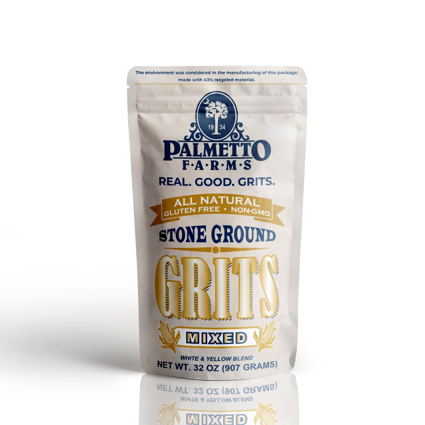 Palmetto Farms frente del paquete mostrando marca y contenido natural