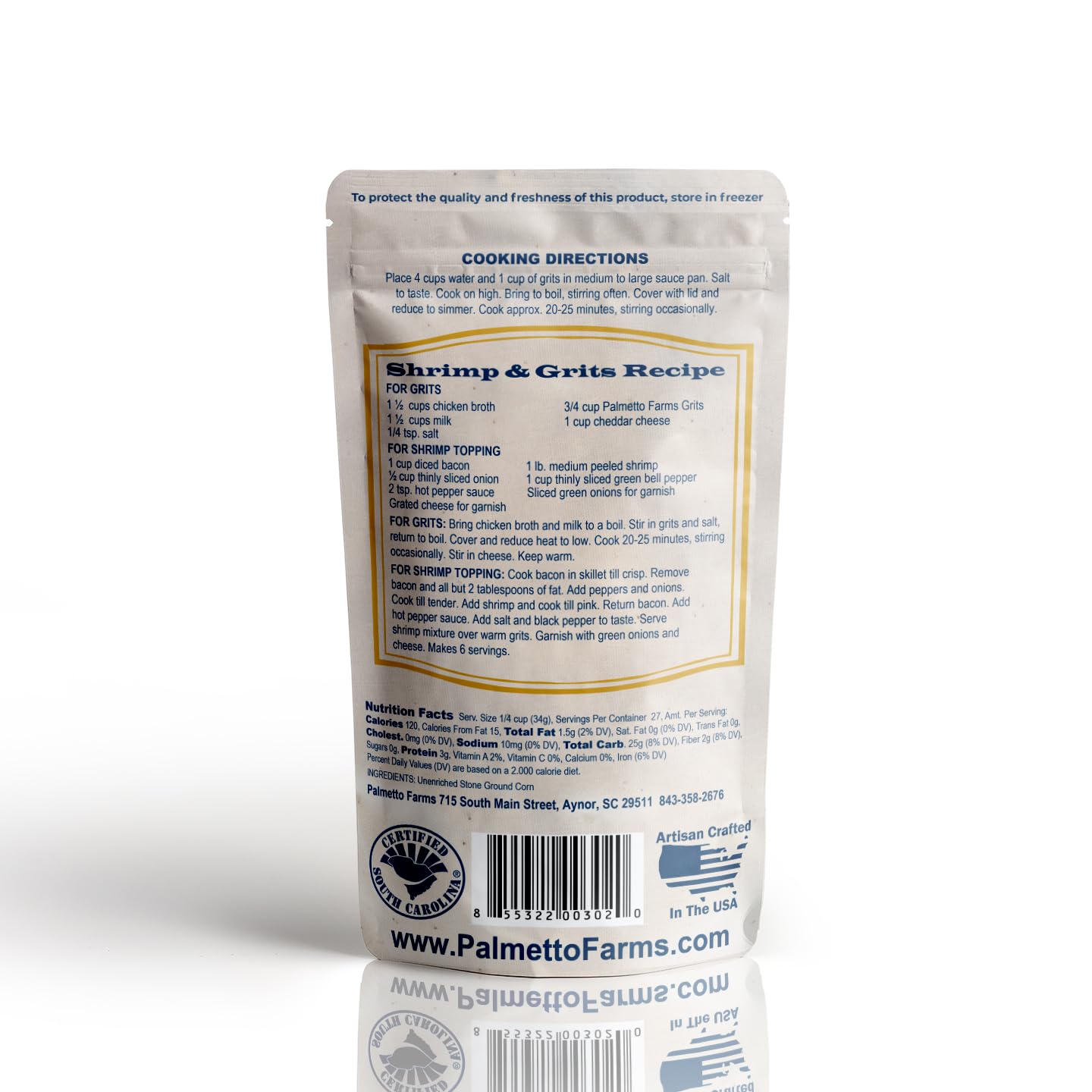 Palmetto Farms textura cercana con motas que conserva nutrientes