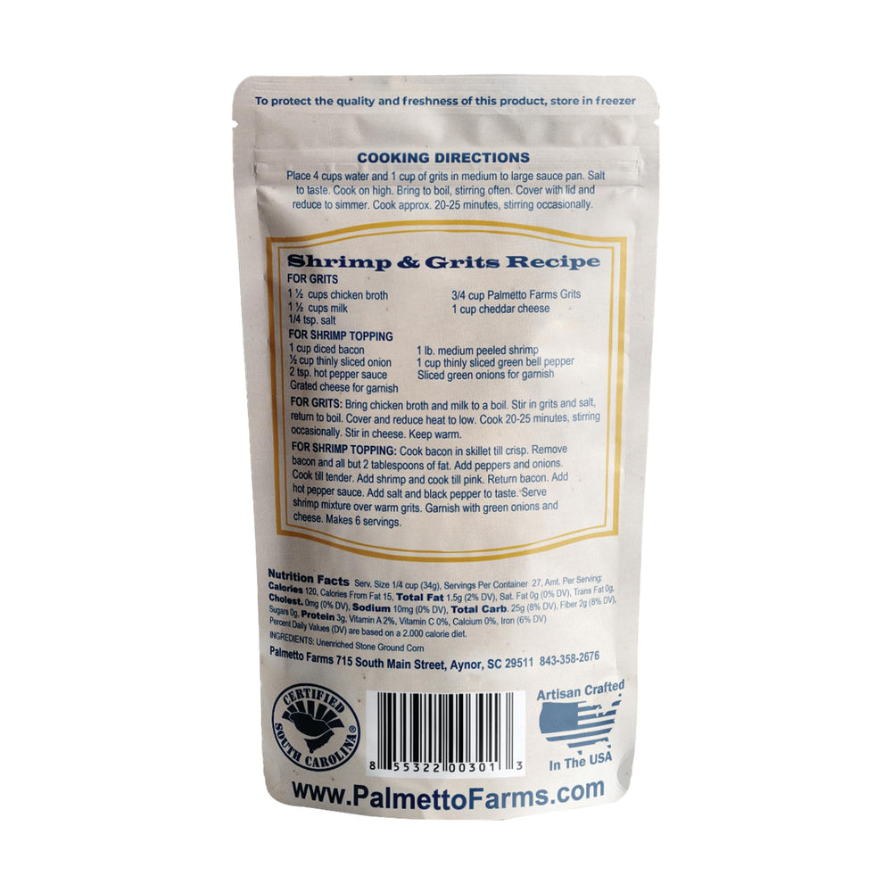 Palmetto Farms textura cercana con motas de salvado y cremosidad