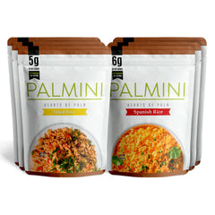 Palmini frente del empaque mostrando variedad pack y beneficios bajos en carbohidratos