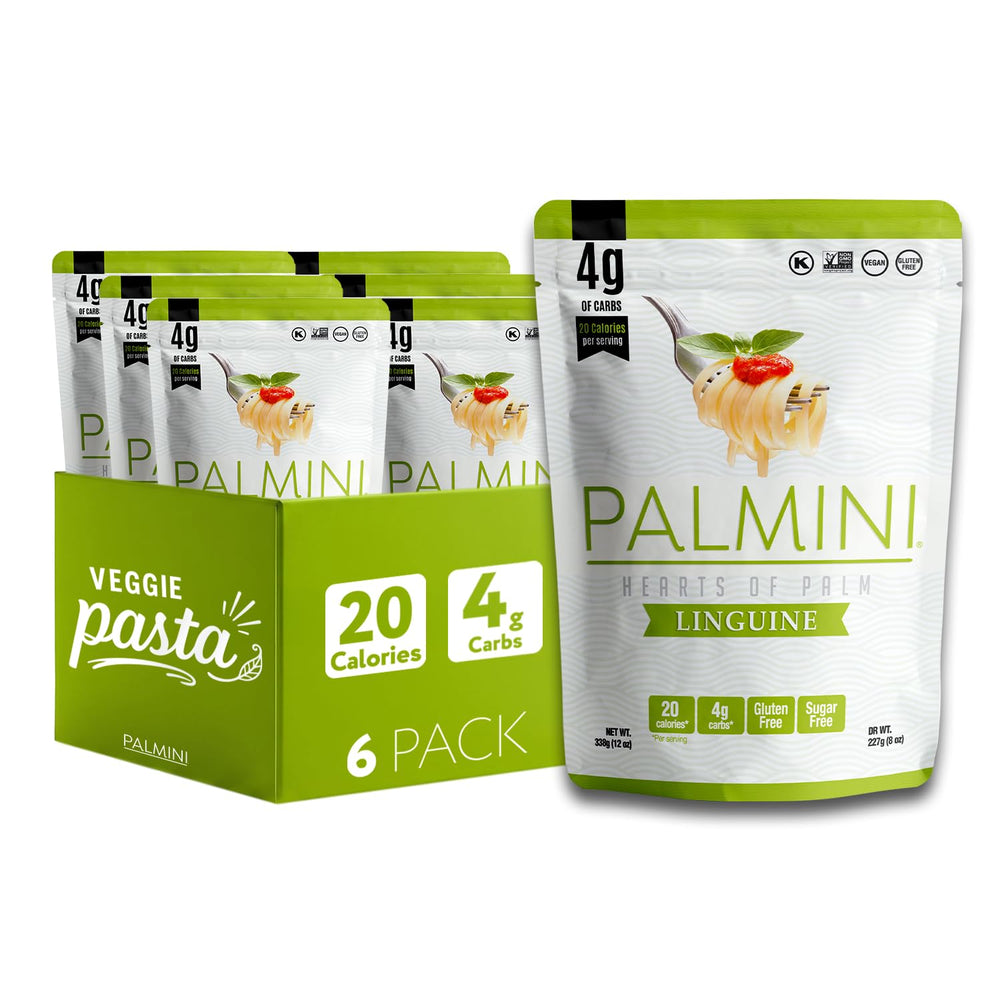 Palmini frente del empaque mostrando paquete de linguine beneficioso
