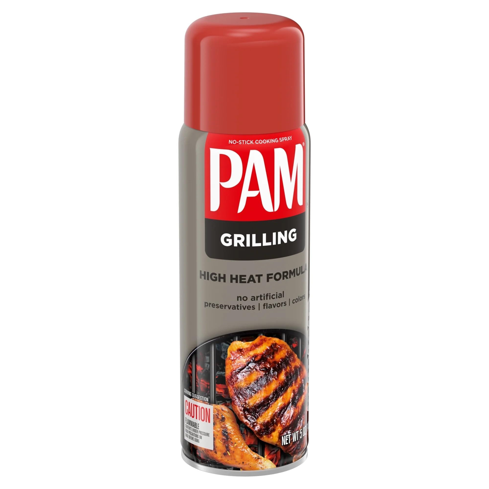PAM spray usado en rejilla con carne, evita que los filetes se peguen