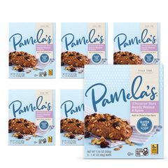 Pamela's front packaging mostrando caja de barras y beneficios