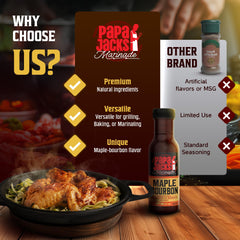 Papa Jacks glaseado en pollo asado resaltando acabado dorado