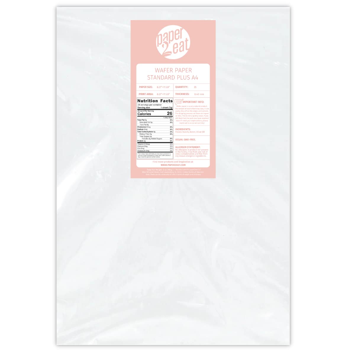 paper2eat empaque frontal mostrando hojas comestibles y beneficio de frescura