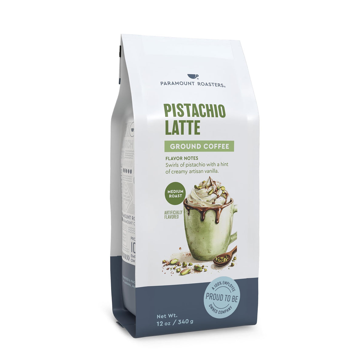 Paramount Roasters bolsa frontal mostrando empaque y beneficio conveniencia