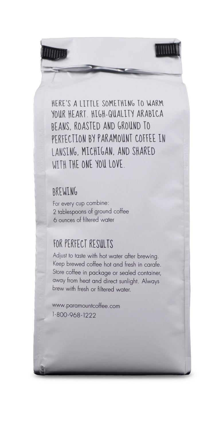 Paramount Roasters tamaño del paquete ilustra porciones y conveniencia