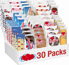 Partypom caja frontal con 30 mini pasteles surtidos listos para compartir