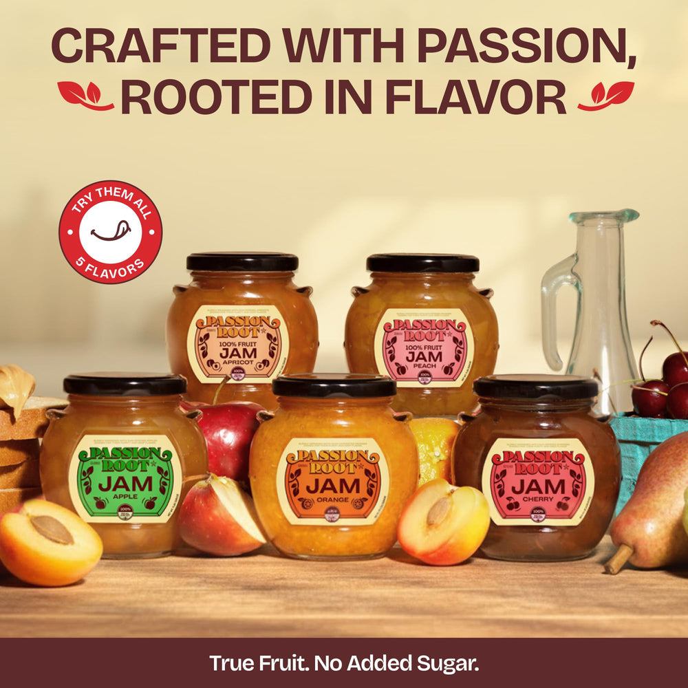 Passion Root cuchara con conserva lista para untar o cocinar