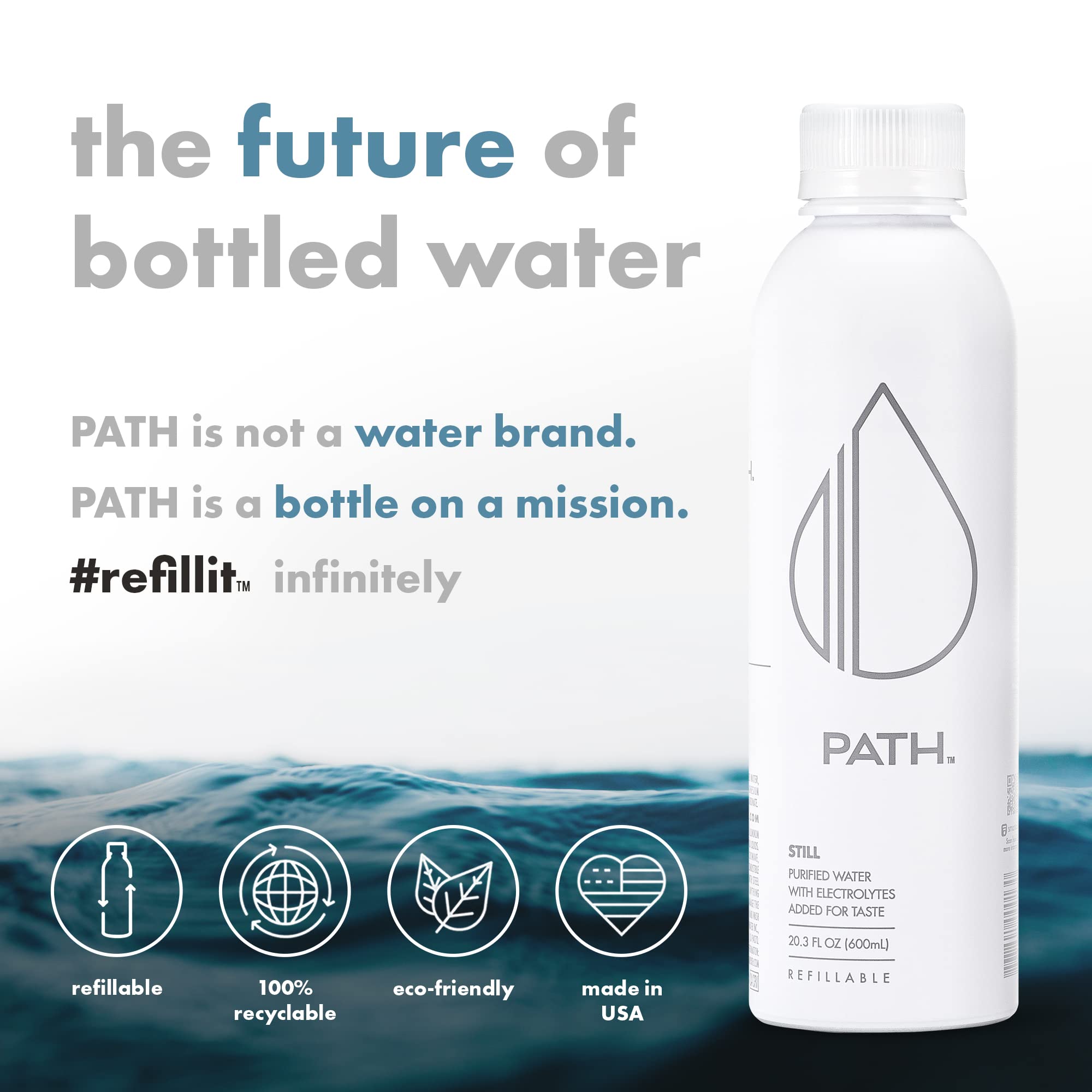 PATHWATER detalle de la tapa con cierre seguro que evita fugas