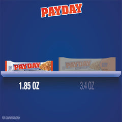 PayDay barra abierta mostrando caramelo cremoso para una mordida satisfactoria