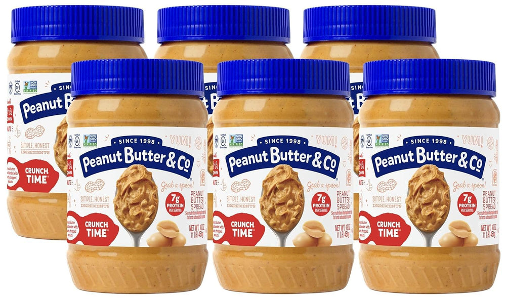 Peanut Butter & Co. frasco frente muestra etiqueta y beneficios prácticos