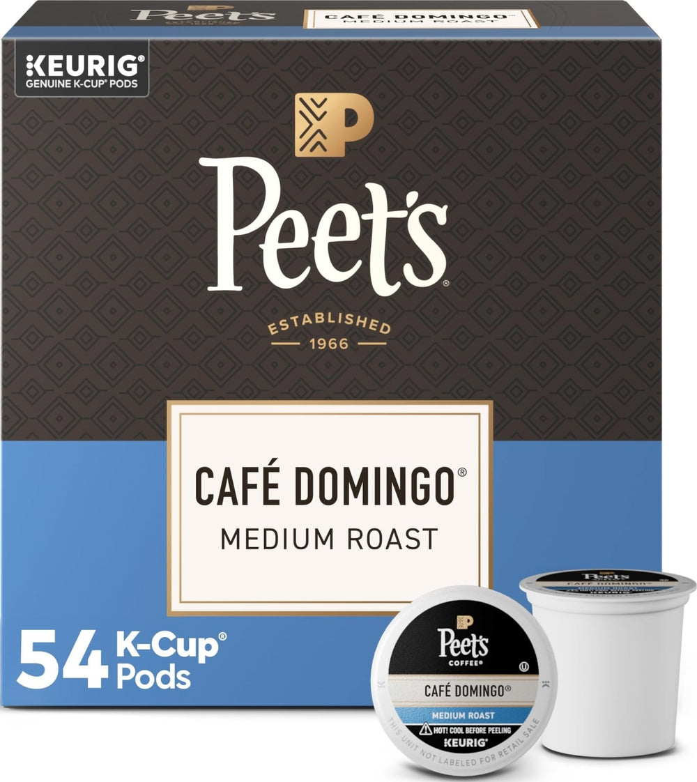 Peet's paquete frontal mostrando diseño y cantidad, conveniencia para el hogar