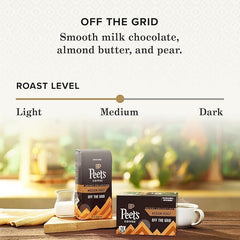 Peet's cápsula insertada en cafetera Keurig preparando una taza al instante