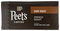 Peet's Coffee granos recién tostados que ilustran sabor intenso y cuerpo