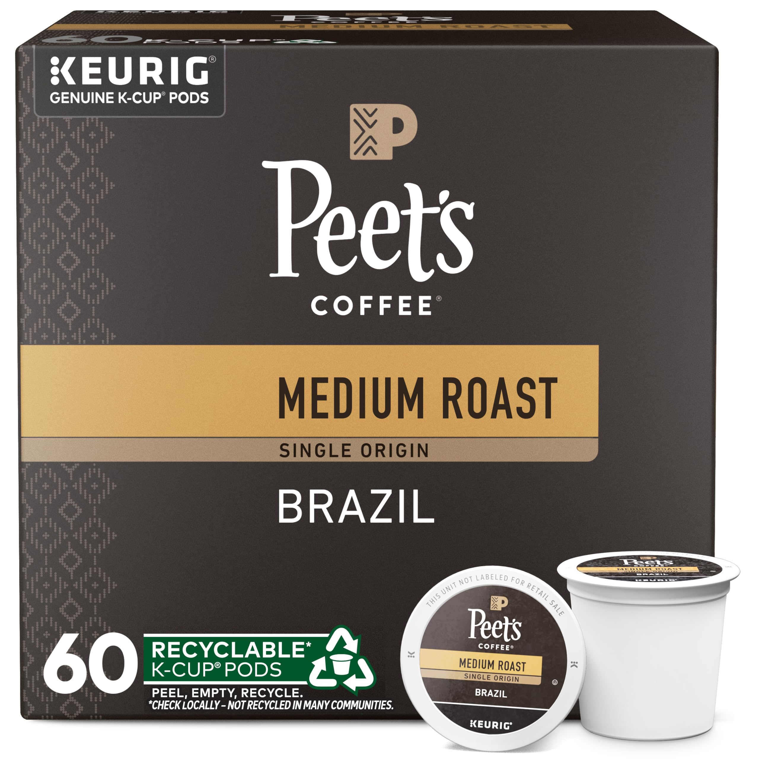 Peet's caja frontal mostrando seis cajas y beneficio conveniencia