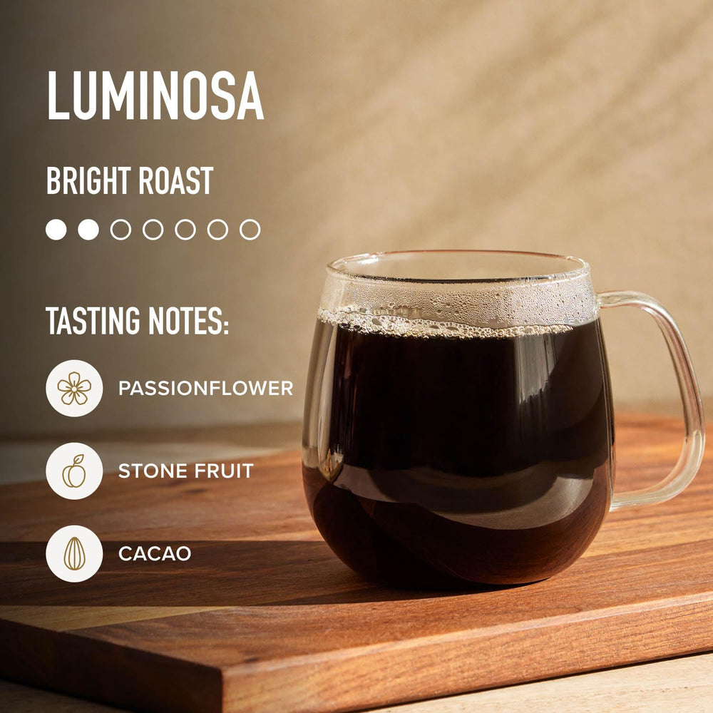 Peet's Luminosa cápsula con instrucciones de reciclaje para menor impacto