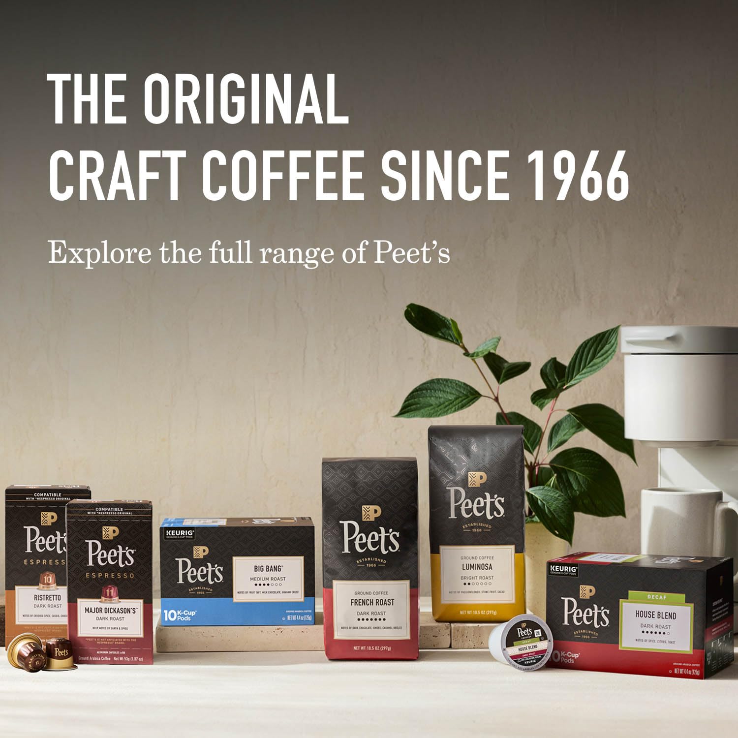 Peet's box abierto mostrando cajas internas y cantidad clara