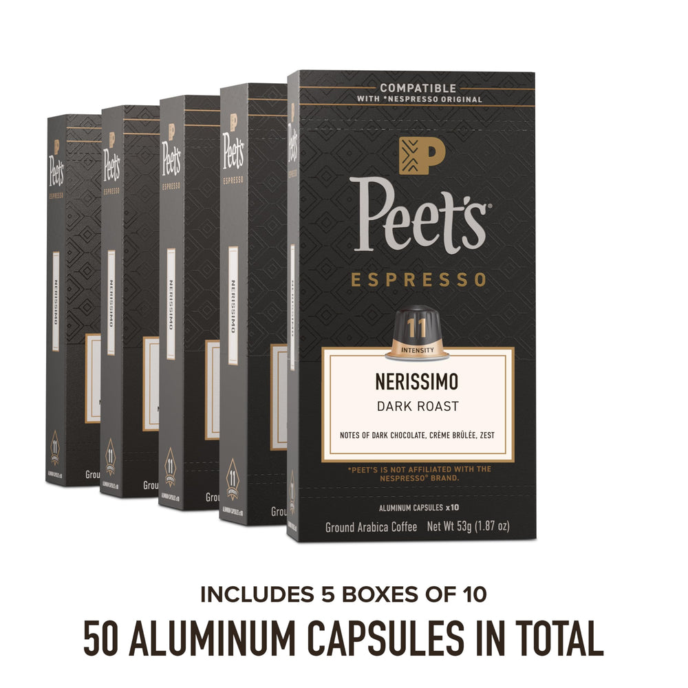 Peet's conjunto de 50 cápsulas listo para uso y almacenamiento práctico