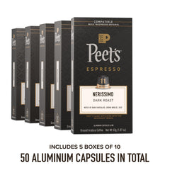 Peet's conjunto de 50 cápsulas listo para uso y almacenamiento práctico