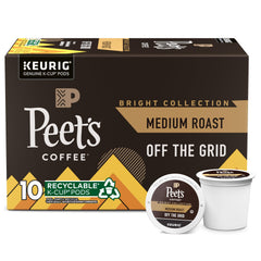 Peet's frontal del empaque mostrando el nombre y beneficios del café