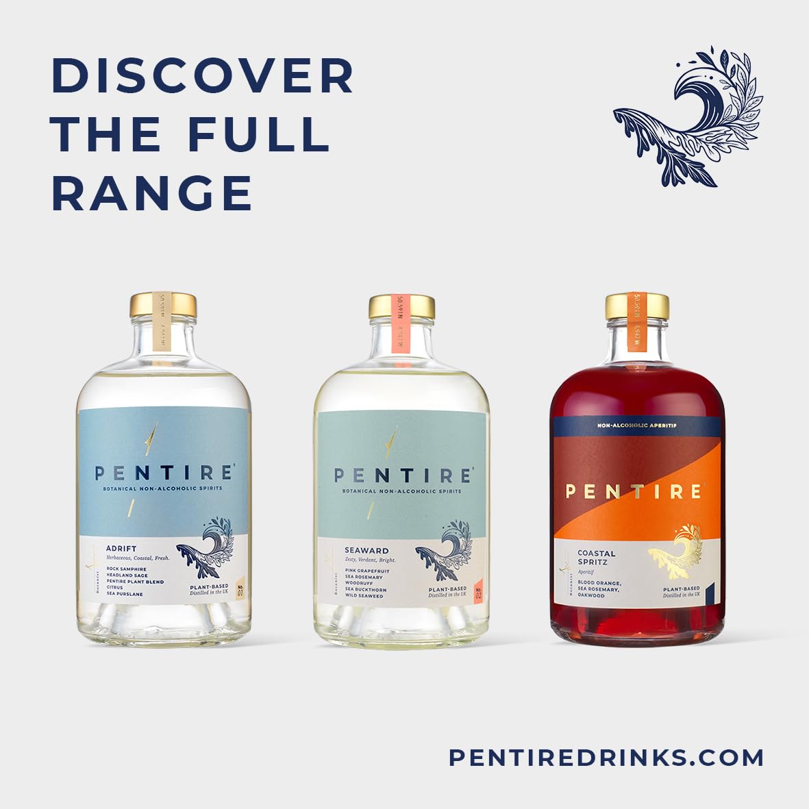 Escena lifestyle con Pentire Seaward y tónica, ideal para reuniones sin alcohol