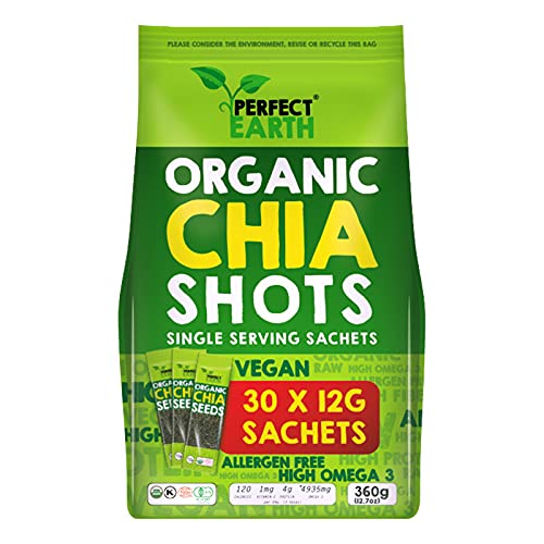 Perfect Earth frontal del paquete mostrando la caja de 30 sobres y beneficios