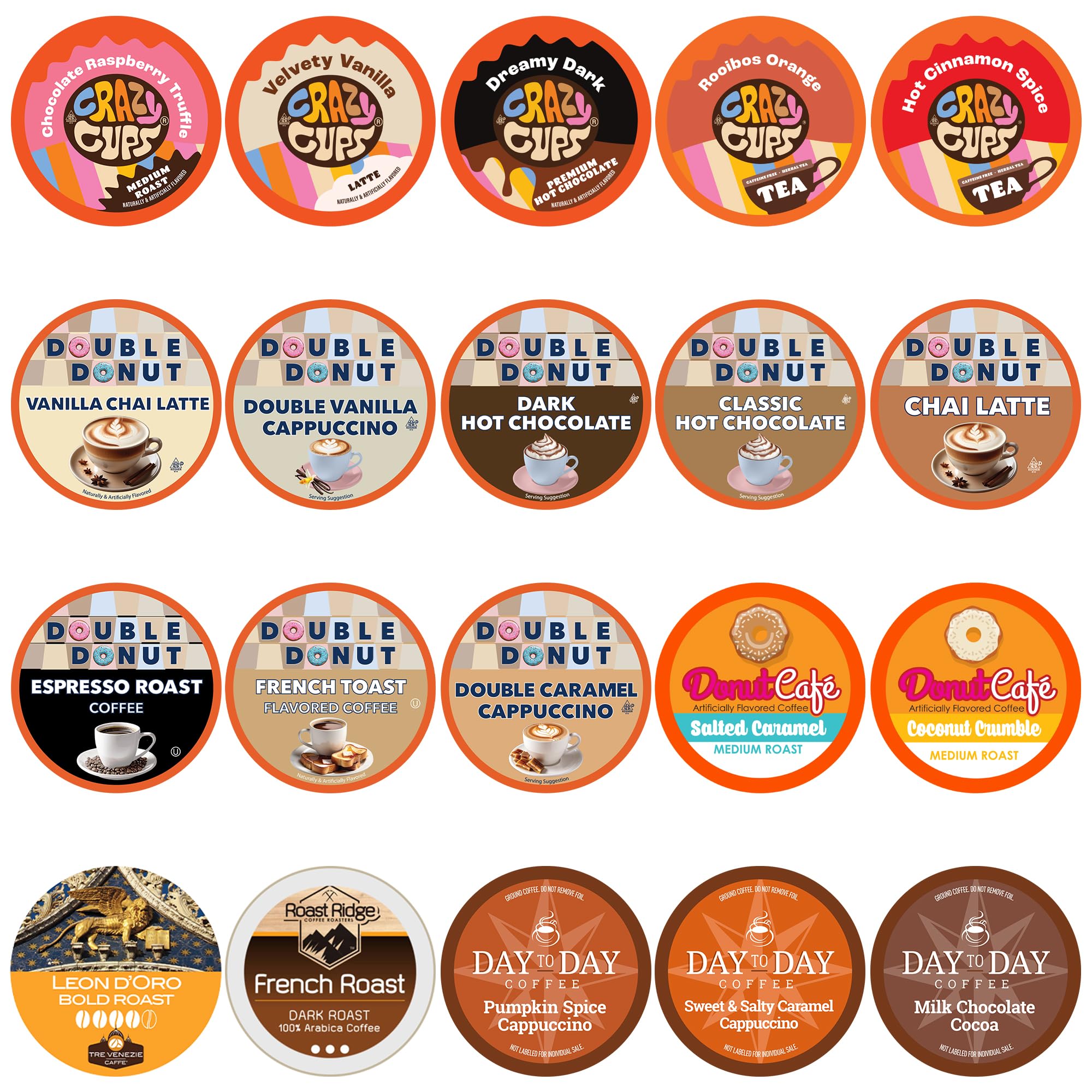 Perfect Samplers frente del empaque mostrando 20 cápsulas, variedad instantánea
