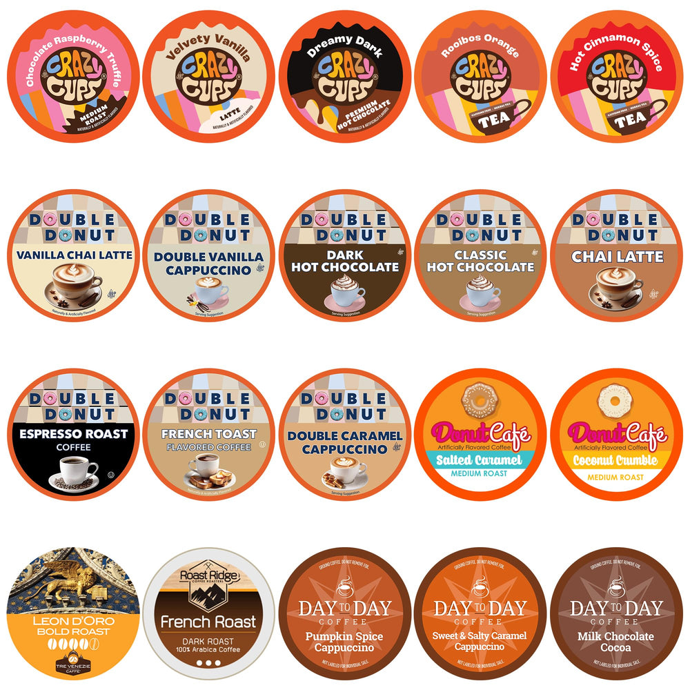 Perfect Samplers frente del empaque mostrando 20 cápsulas, variedad instantánea
