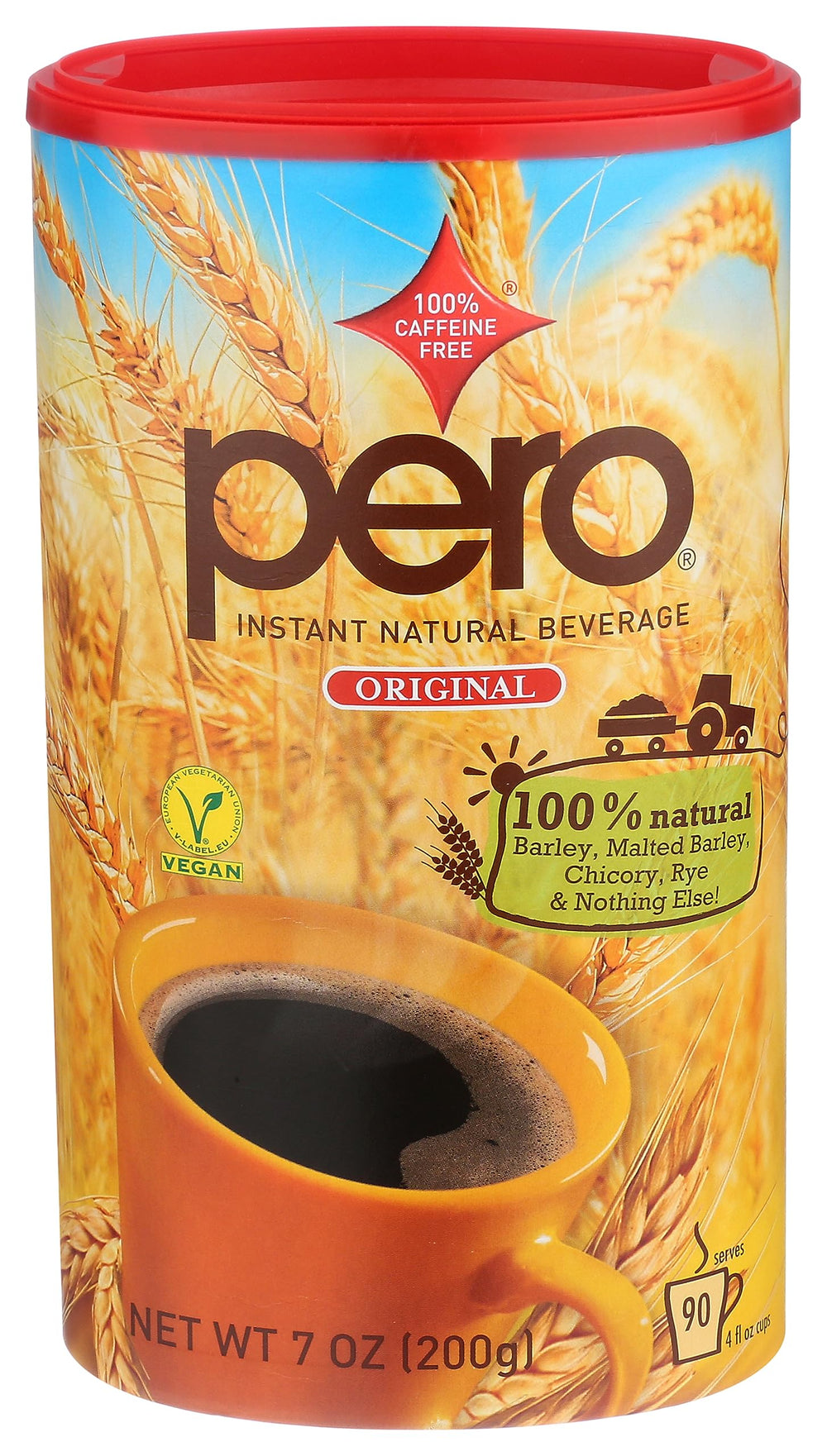 Pero cucharada de polvo listando la medida exacta para preparar cada taza