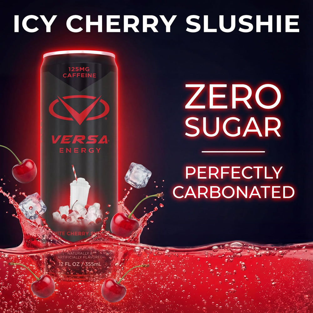 PEScience VERSA detalle de lata y textura que sugiere carbonatación y sabor limpio