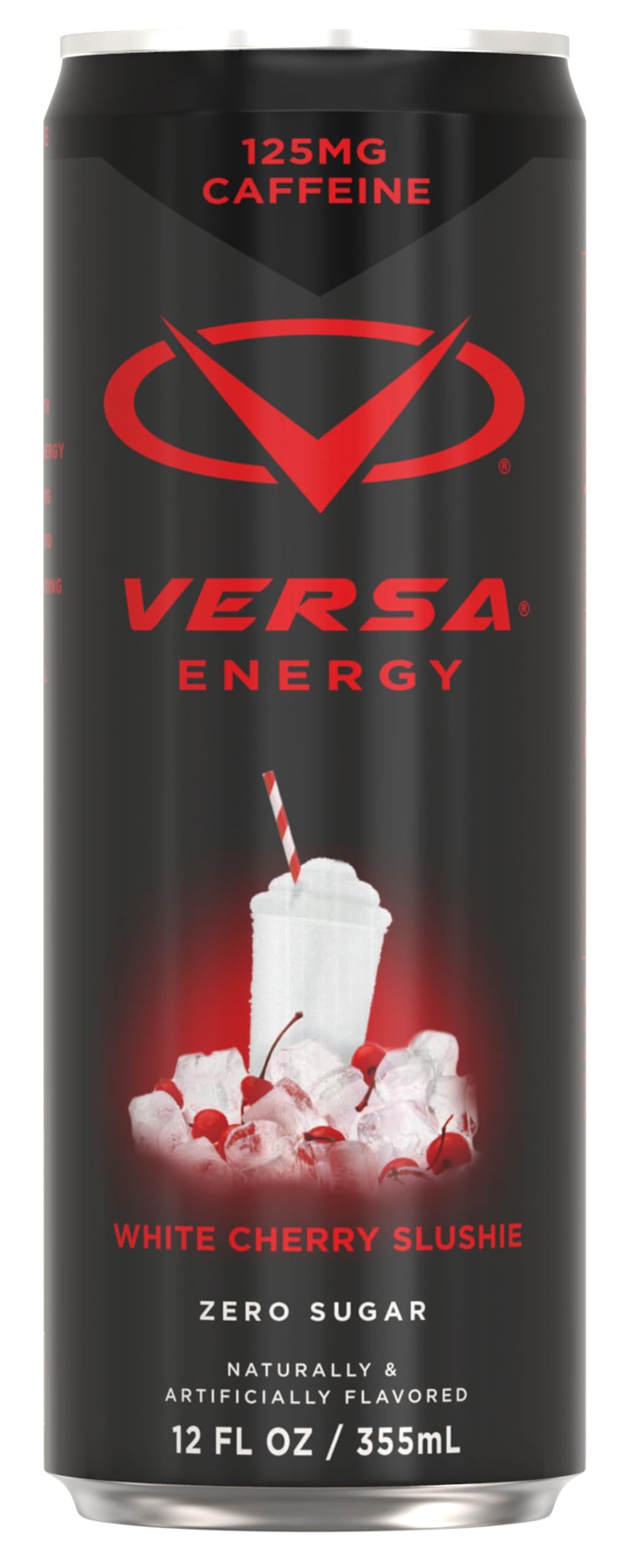 PEScience VERSA vaso con hielo y lata que muestra consumo cómodo y sabor refrescante