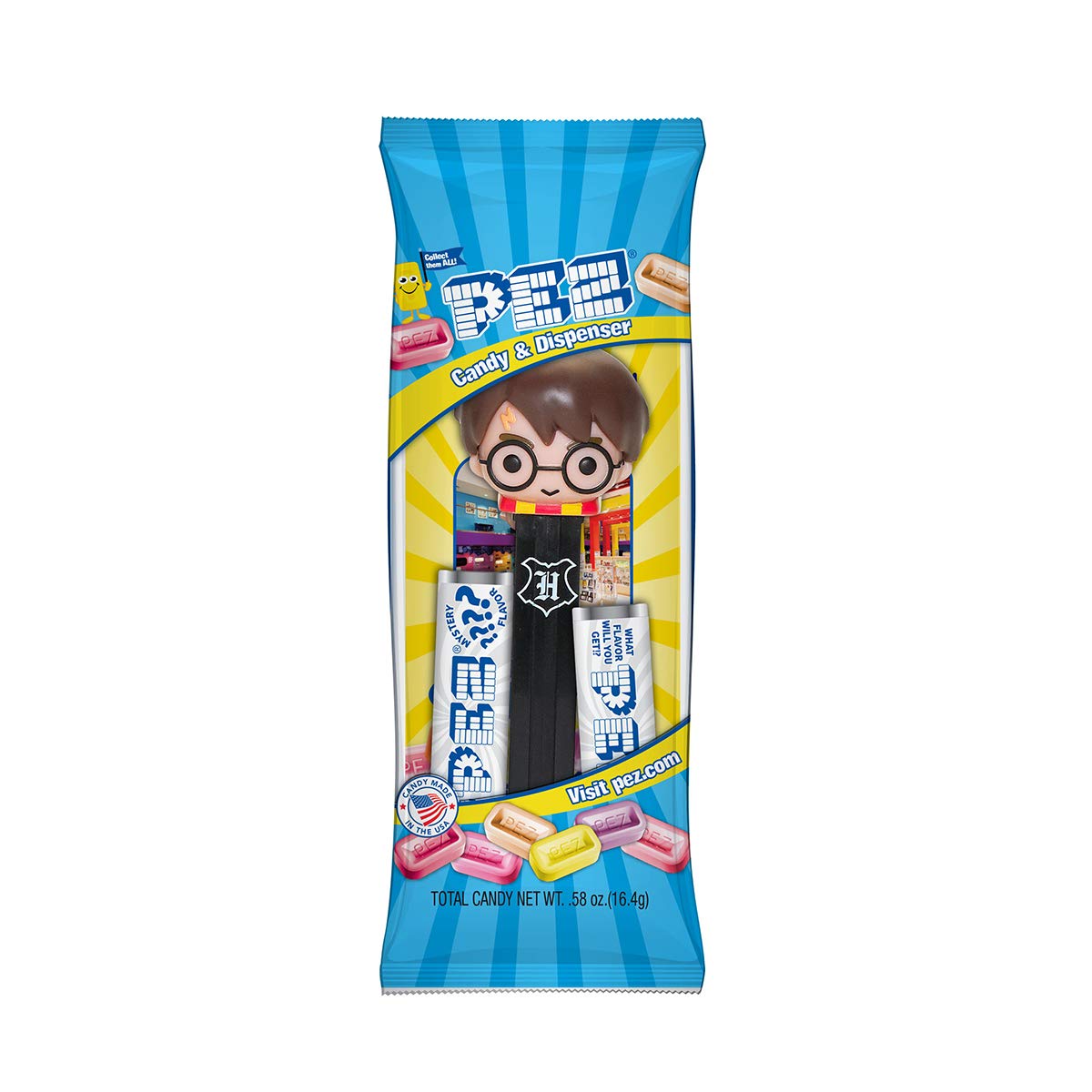PEZ Harry Potter detalle de las cabezas y colores de los dispensadores para identificar personajes