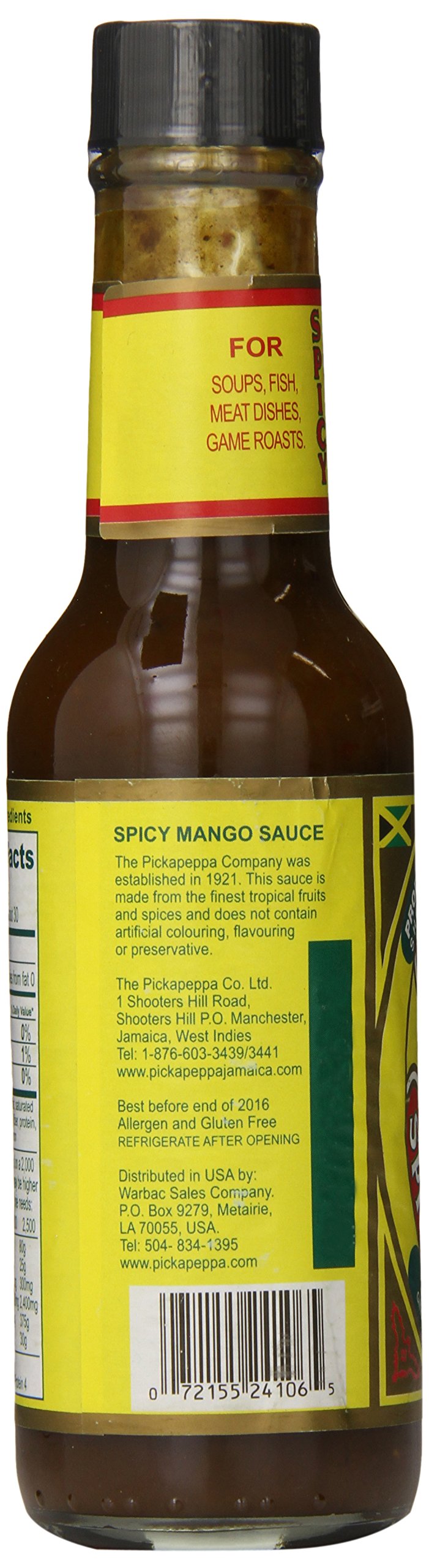 Pickapeppa salsa servida sobre carne que añade sabor picante y frutal