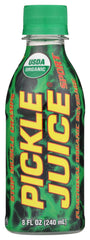 Pickle Juice pack de 12 frontal mostrando latas alineadas y marca visible