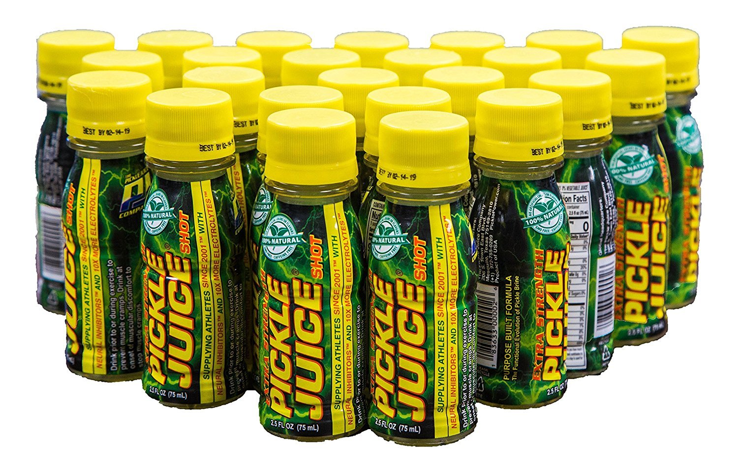 Pickle Juice pack de 24 botellas 2.5 oz, práctico para recuperación rápida