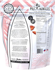 Pili Hunters primer plano de la textura cremosa y crujiente que realza el sabor