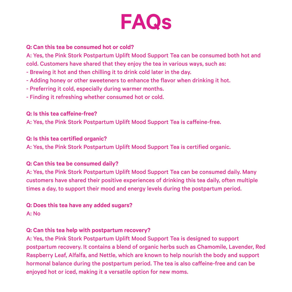Pink Stork etiqueta y lista de ingredientes mostrando transparencia