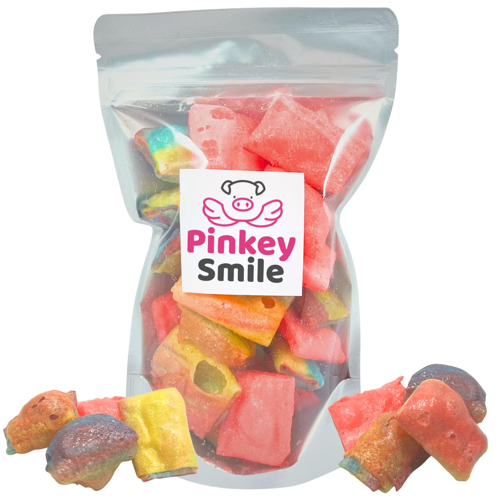 Pinkey Smile bolsa frontal mostrando colores y tamaño práctico