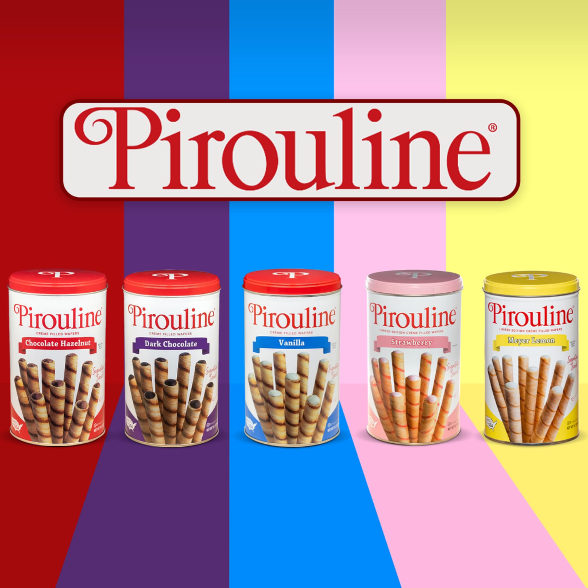 Pirouline tres latas apiladas como opción de regalo práctico