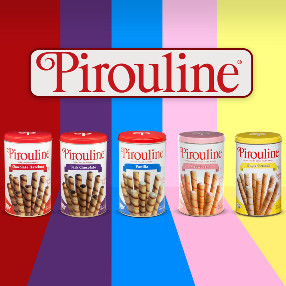 Pirouline tres latas apiladas como opción de regalo práctico