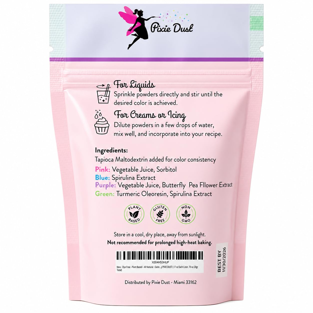 Pixie Dust manos usando polvo como pintura comestible en actividad infantil segura