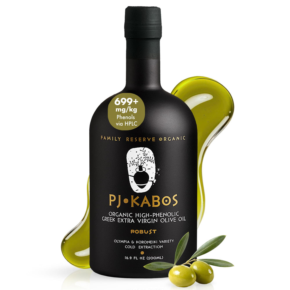 PJ KABOS botella frontal orgánico mostrando diseño y pureza