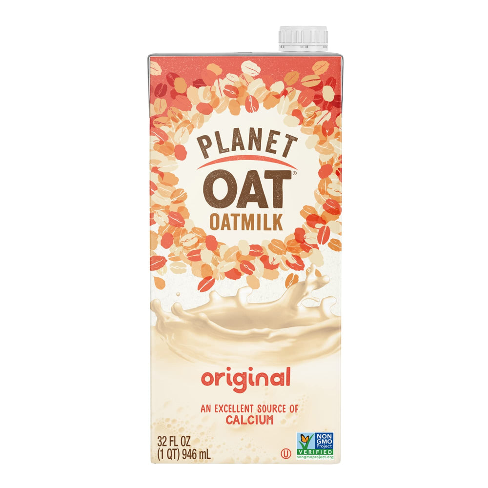 Planet Oat vista frontal del envase mostrando diseño y beneficio práctico