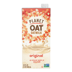 Planet Oat vista frontal del envase mostrando diseño y beneficio práctico