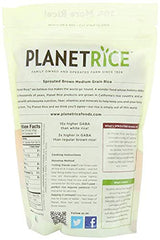 Planet Rice primer plano de granos germinados mostrando textura nutritiva
