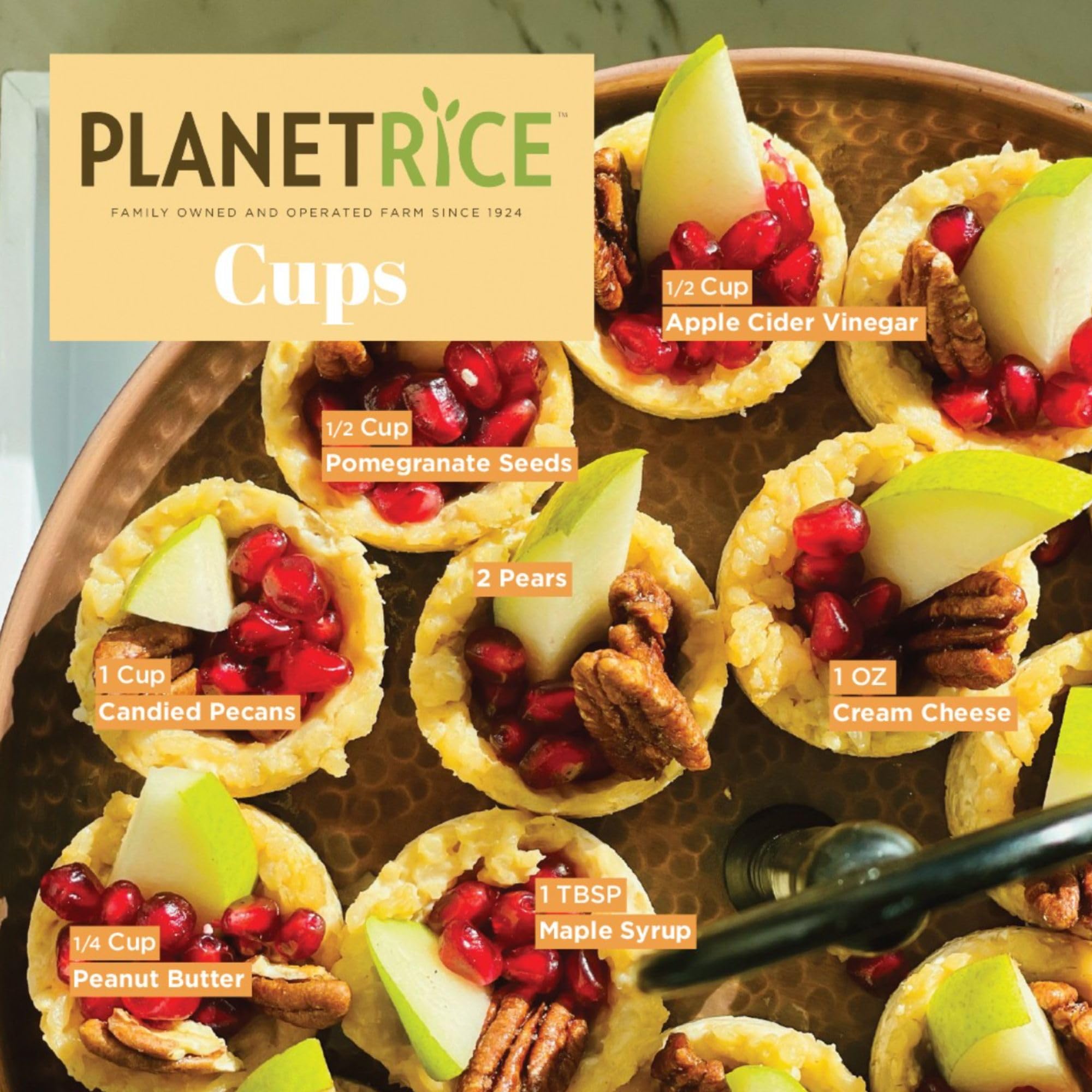 Planet Rice etiqueta nutricional visible, beneficio de transparencia