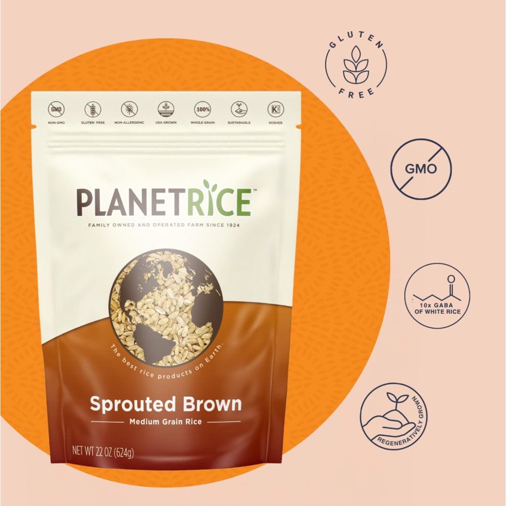 Planet Rice etiqueta nutricional mostrando información clara y beneficios