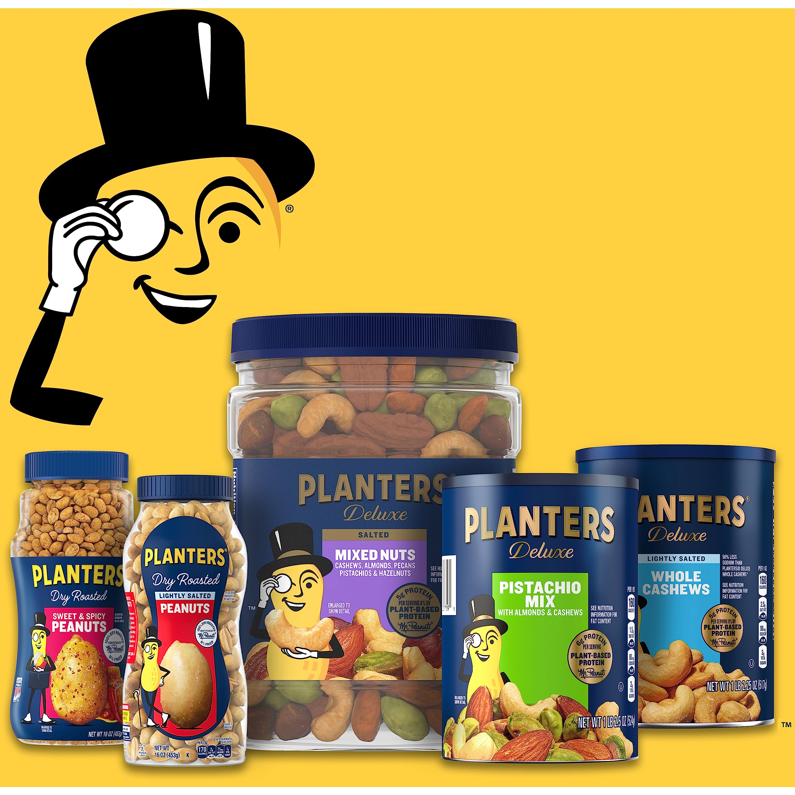 PLANTERS escena de reunión con frutos secos, ideal para fiestas