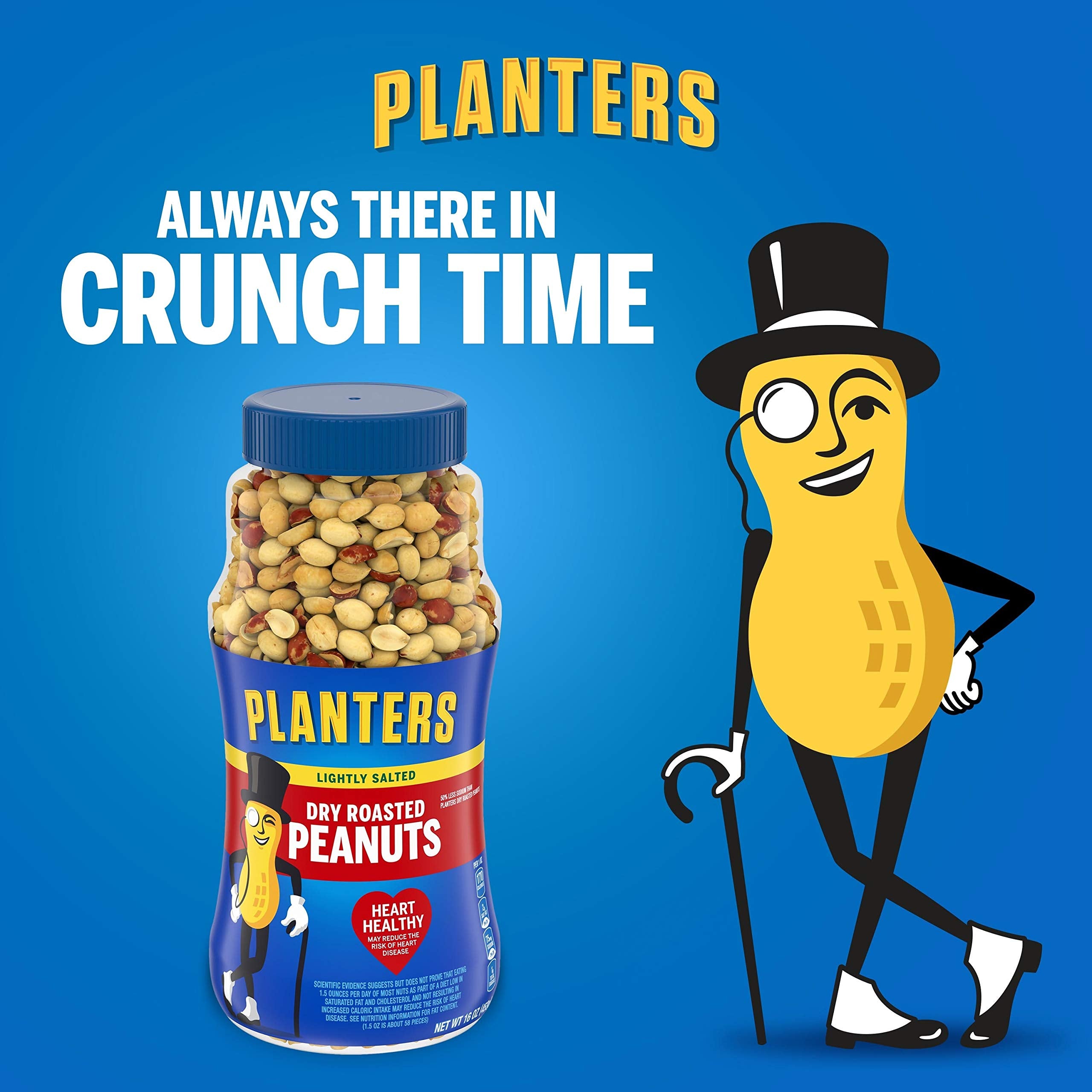 PLANTERS comparación de tamaño 16 oz escala visible